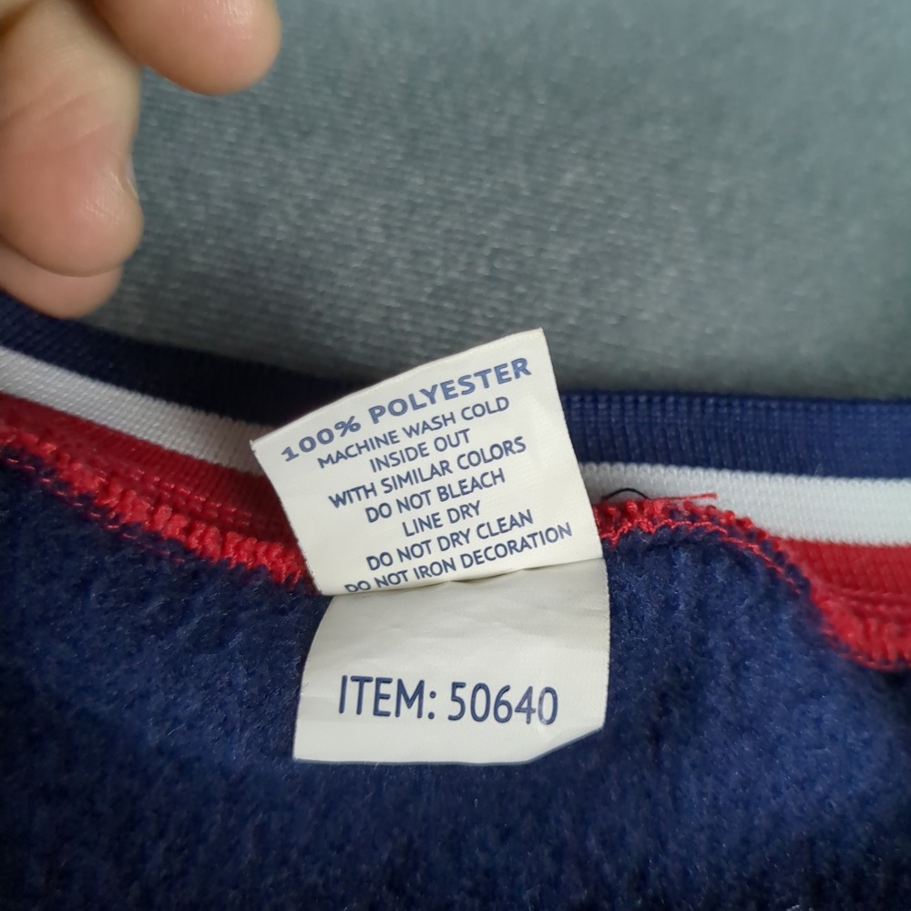 St. Louis Cardinals Pullover Mens XL Blue MLB Crewneck Sweatshirt Striped Trim - Picture 5 of 11